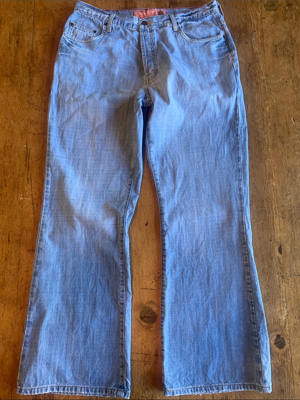 Mossissue Light Blue Bootcut Jeans - button fly